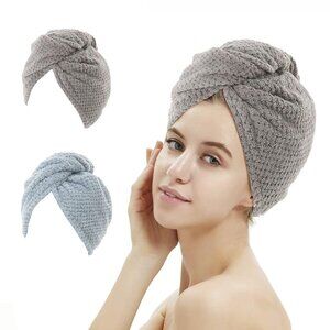 2 Pack of Microfiber Hair Towel Wrap NWT